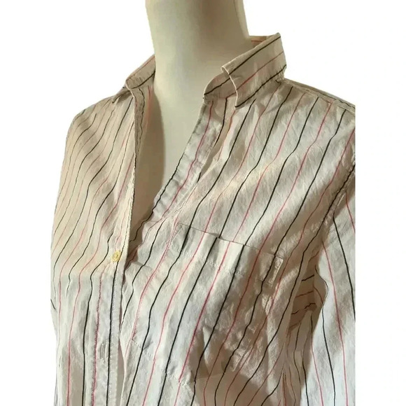 GAP long sleeve pink grey v neck button up womens size small - Picture 4 of 9